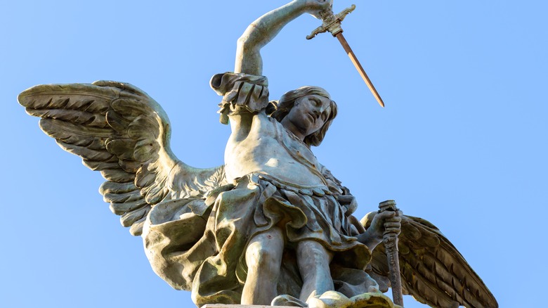 Archangel Michael rooftop statue